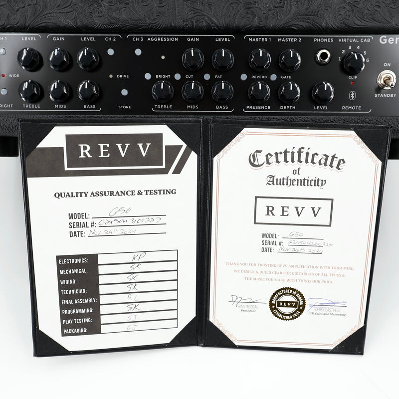 Revv Generator G50 - 50-watt Tube Head - Custom Black Western Tolex