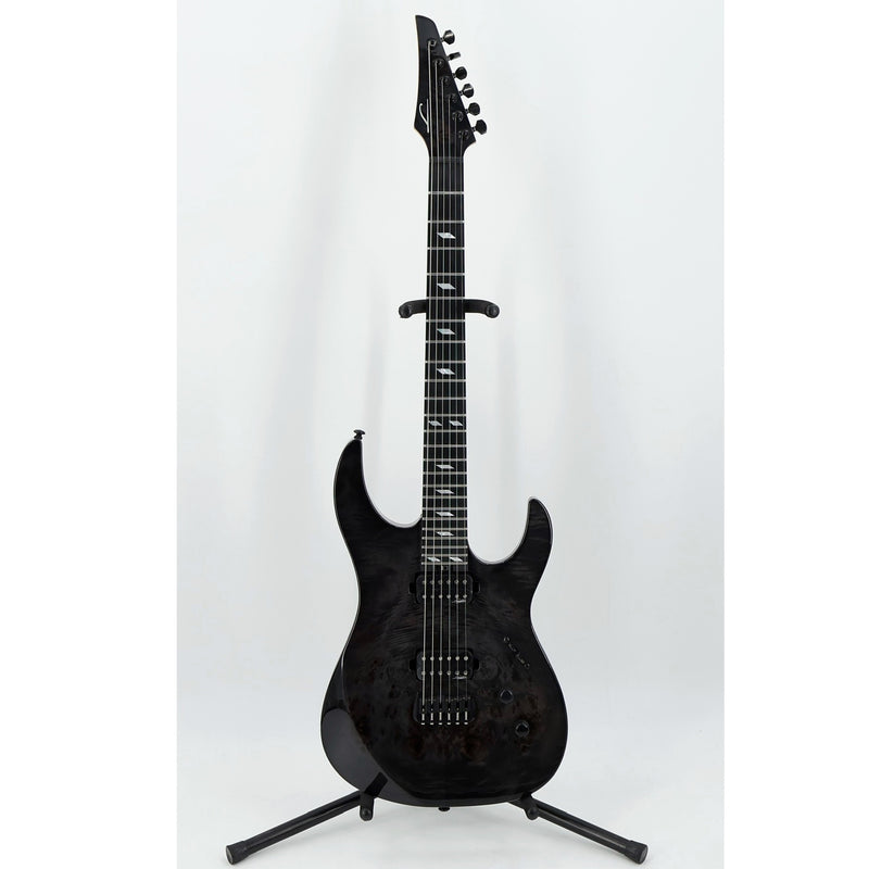 Legator Ninja N6SS Super Shred Guitar - High Gloss Black Burl