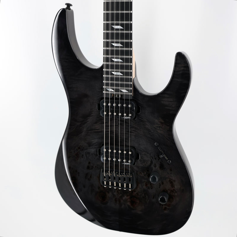 Legator Ninja N6SS Super Shred Guitar - High Gloss Black Burl