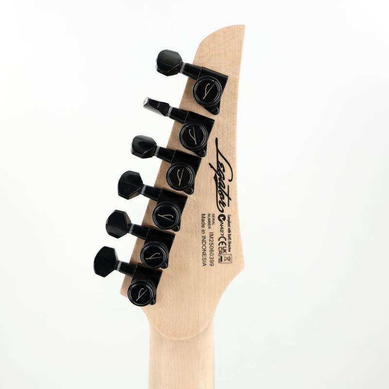 Legator Ninja N6SS Super Shred Guitar - High Gloss Black Burl