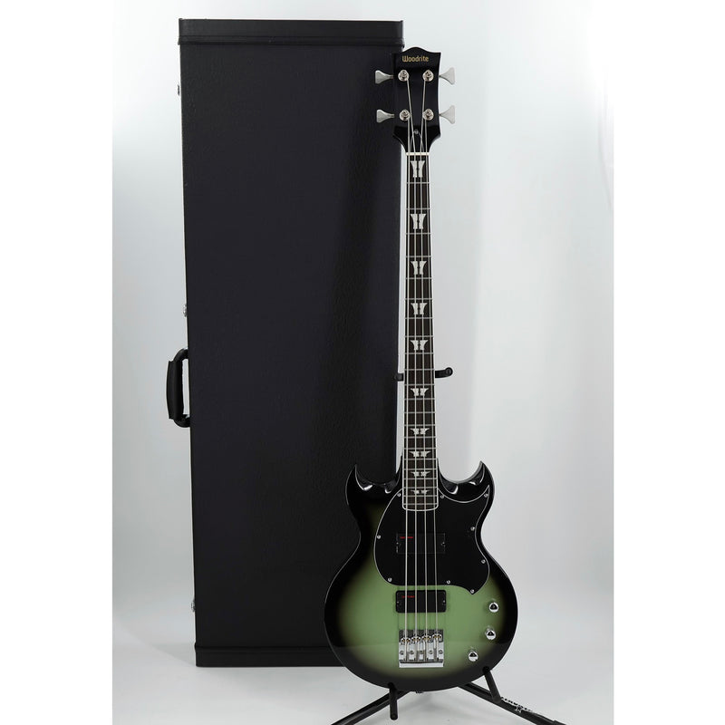 Woodrite Warlord Bass w/ Hardshell Case - Aged Silverburst