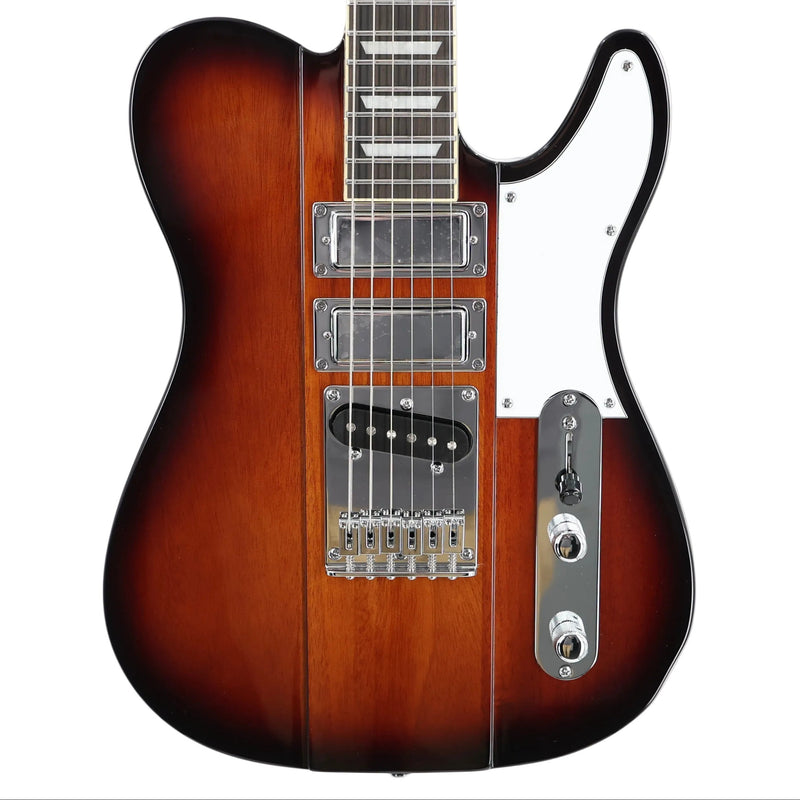 Woodrite Firecaster w/ Hardshell Case - Tobacco Sunburst with White Pickguard
