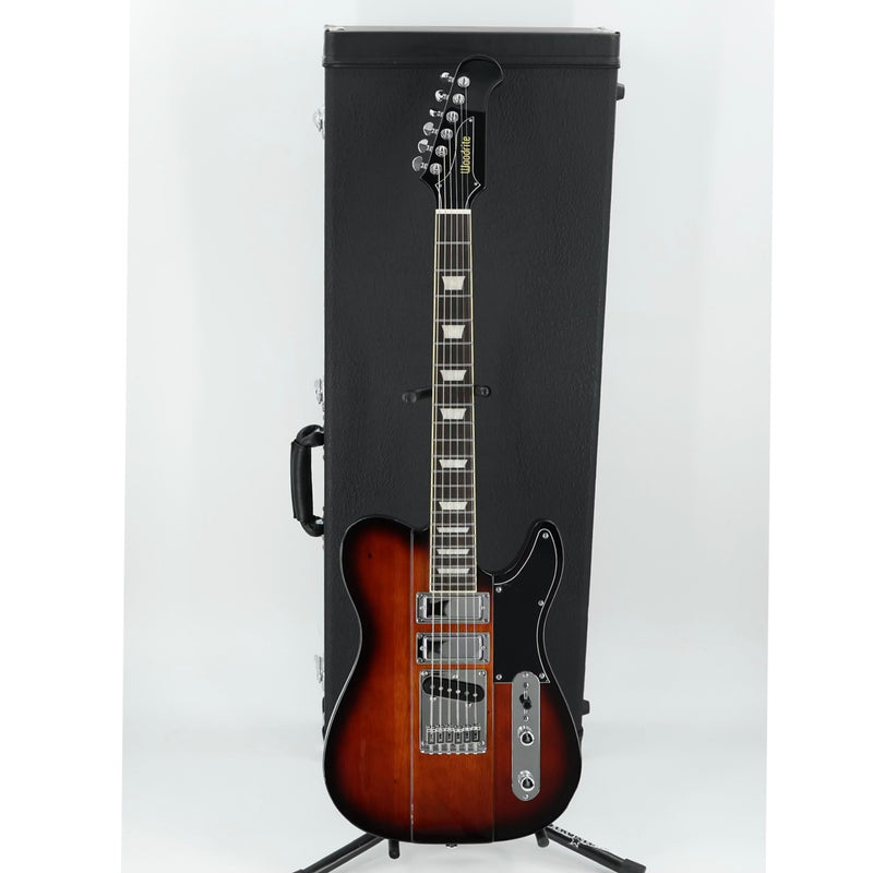 Woodrite Firecaster w/ Hardshell Case - Tobacco Sunburst with Black Pickguard