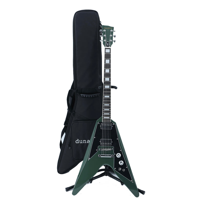 Dunable DE Series Asteroid - Olive Green w/Block Inlays