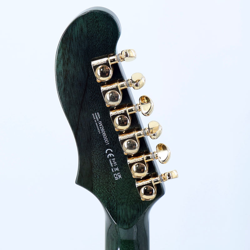 Woodrite Switchblade w/ Hardshell Case - Transparent Emerald Green