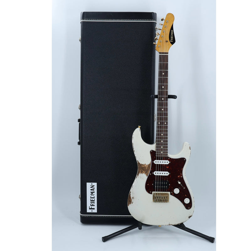 Friedman USA Custom Shop Vintage S Guitar - Vintage White Hardtail - Signed by Dave Friedman