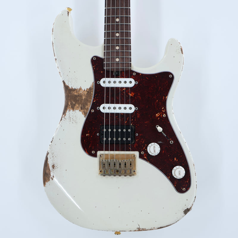Friedman USA Custom Shop Vintage S Guitar - Vintage White Hardtail - Signed by Dave Friedman