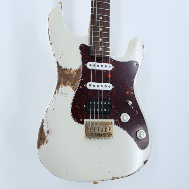 Friedman USA Custom Shop Vintage S Guitar - Vintage White Hardtail - Signed by Dave Friedman