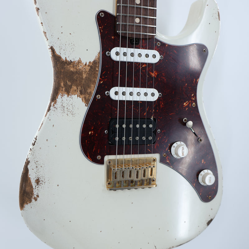 Friedman USA Custom Shop Vintage S Guitar - Vintage White Hardtail - Signed by Dave Friedman