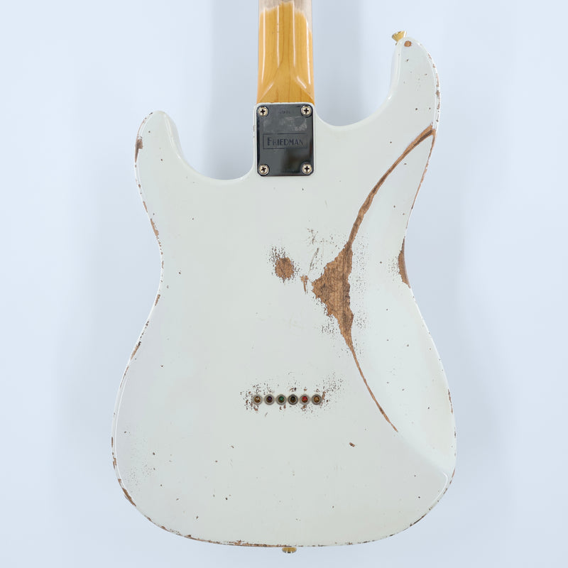 Friedman USA Custom Shop Vintage S Guitar - Vintage White Hardtail - Signed by Dave Friedman