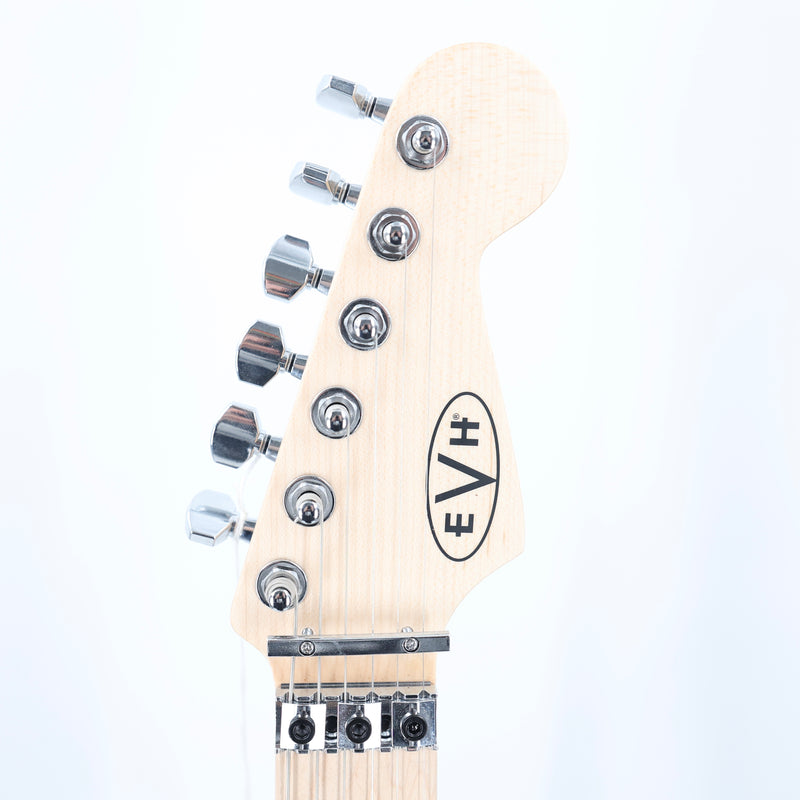 EVH Striped Series Shapes - Maple Fingerboard - White and Black