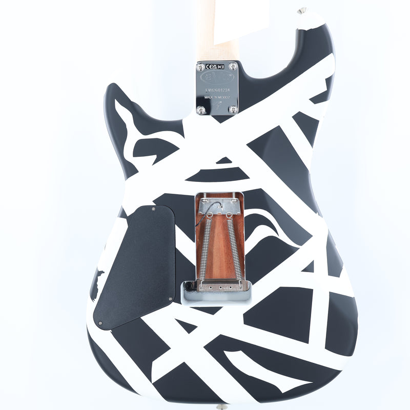 EVH Striped Series Shapes - Maple Fingerboard - White and Black