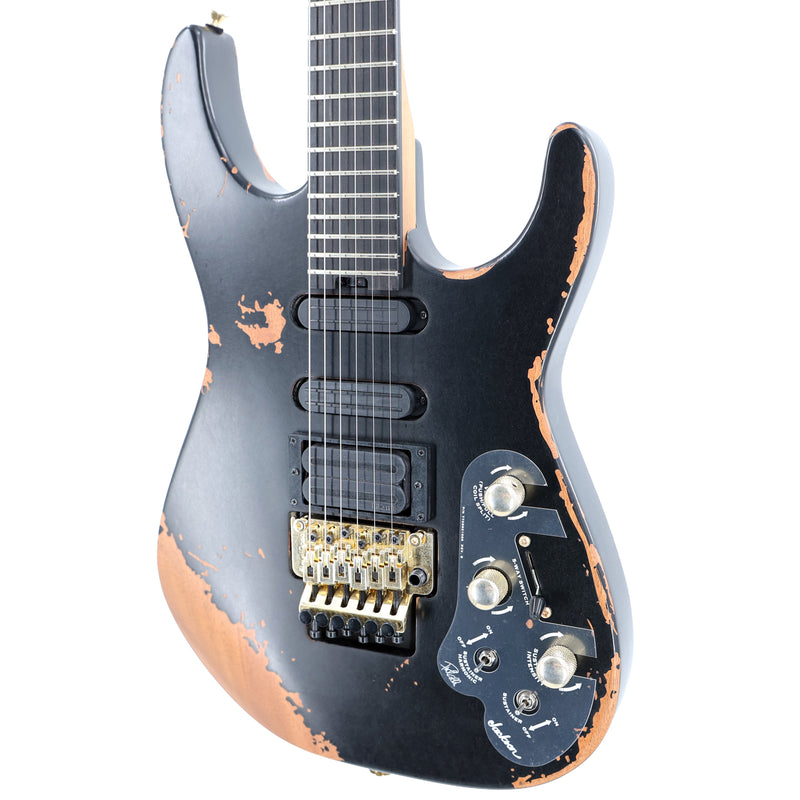 Jackson Pro Series Phil Collen Signature PC1-E Dinky w/ Sustainer & Foam Core Case - Worn Black