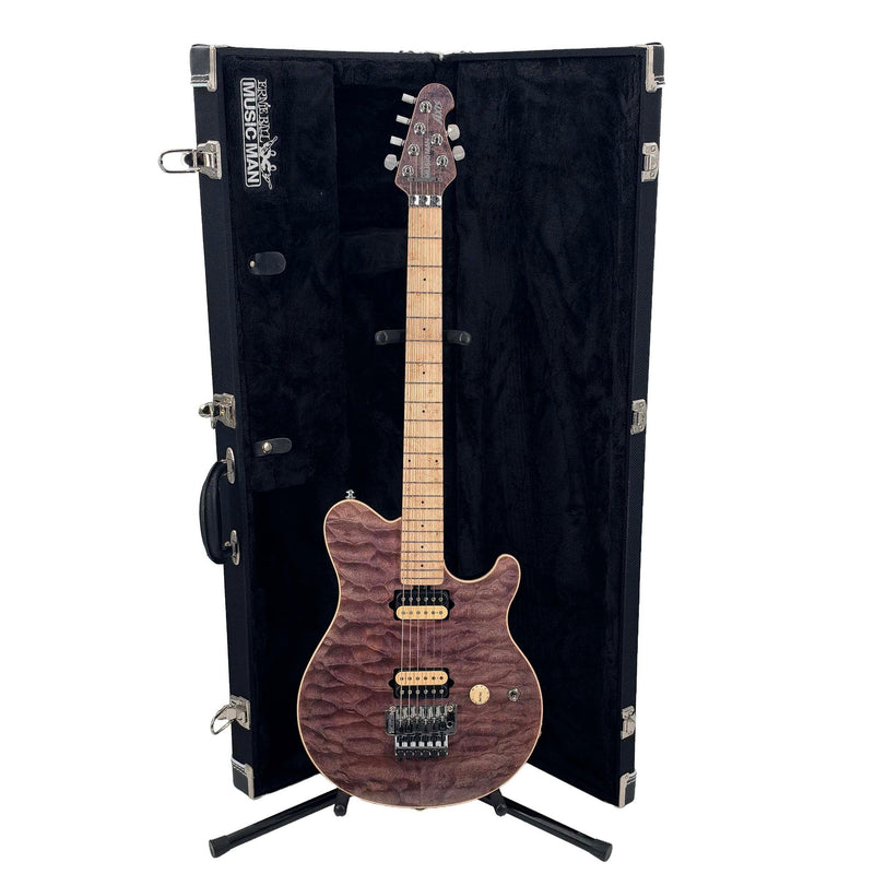 Ernie Ball Music Man 30th Anniversary Axis Electric Guitar - Translucent Black Quilt