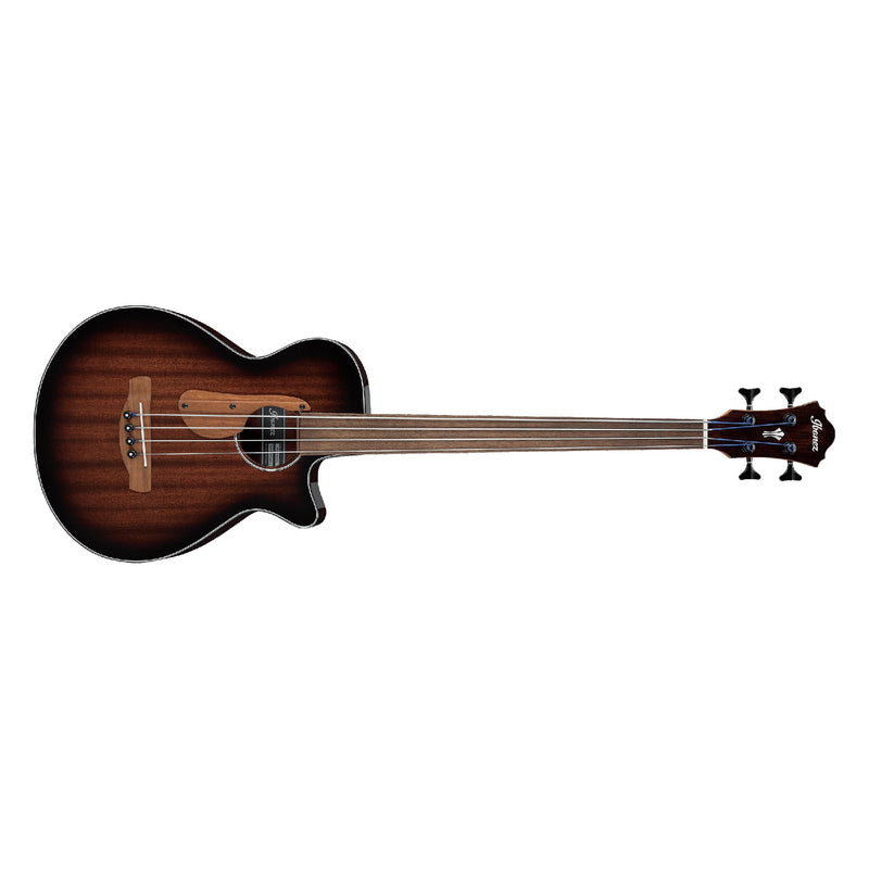 Ibanez AEGB24FE Fretless Acoustic-Electric 4-String Bass - Mahogany Sunburst High Gloss