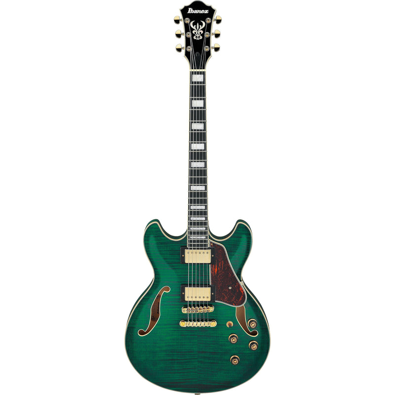 Ibanez AS93FM Artcore Expressionist Semi-Hollow Guitar - Transparent Moss Green
