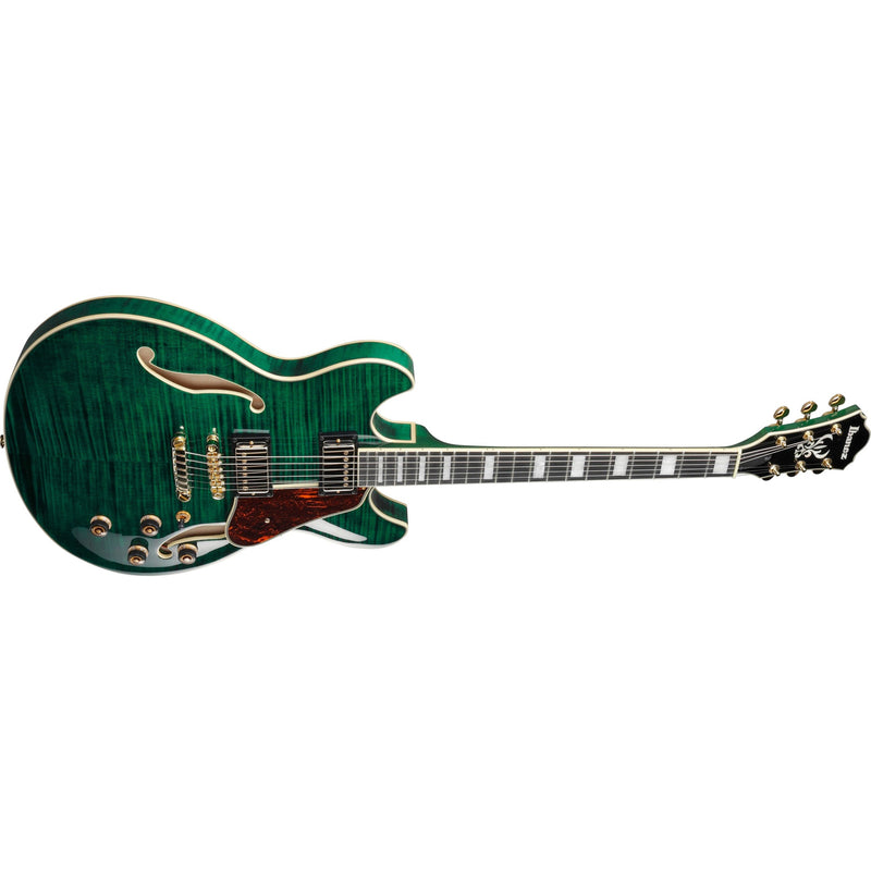 Ibanez AS93FM Artcore Expressionist Semi-Hollow Guitar - Transparent Moss Green