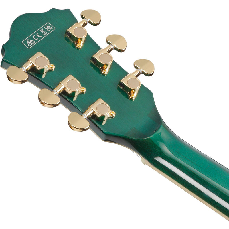 Ibanez AS93FM Artcore Expressionist Semi-Hollow Guitar - Transparent Moss Green