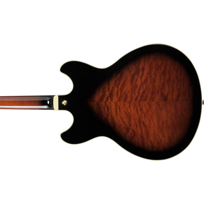 Ibanez AS93QMSPDBS Artcore Expressionist Semi-Hollow Guitar - Dark Brown Sunburst