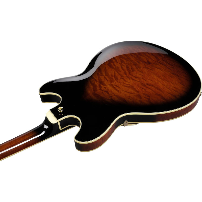 Ibanez AS93QMSPDBS Artcore Expressionist Semi-Hollow Guitar - Dark Brown Sunburst