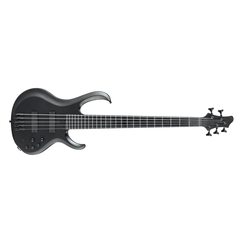 Ibanez BTB625EX Iron Label 5-String Bass w/ Bartolini Pickups - Black Flat