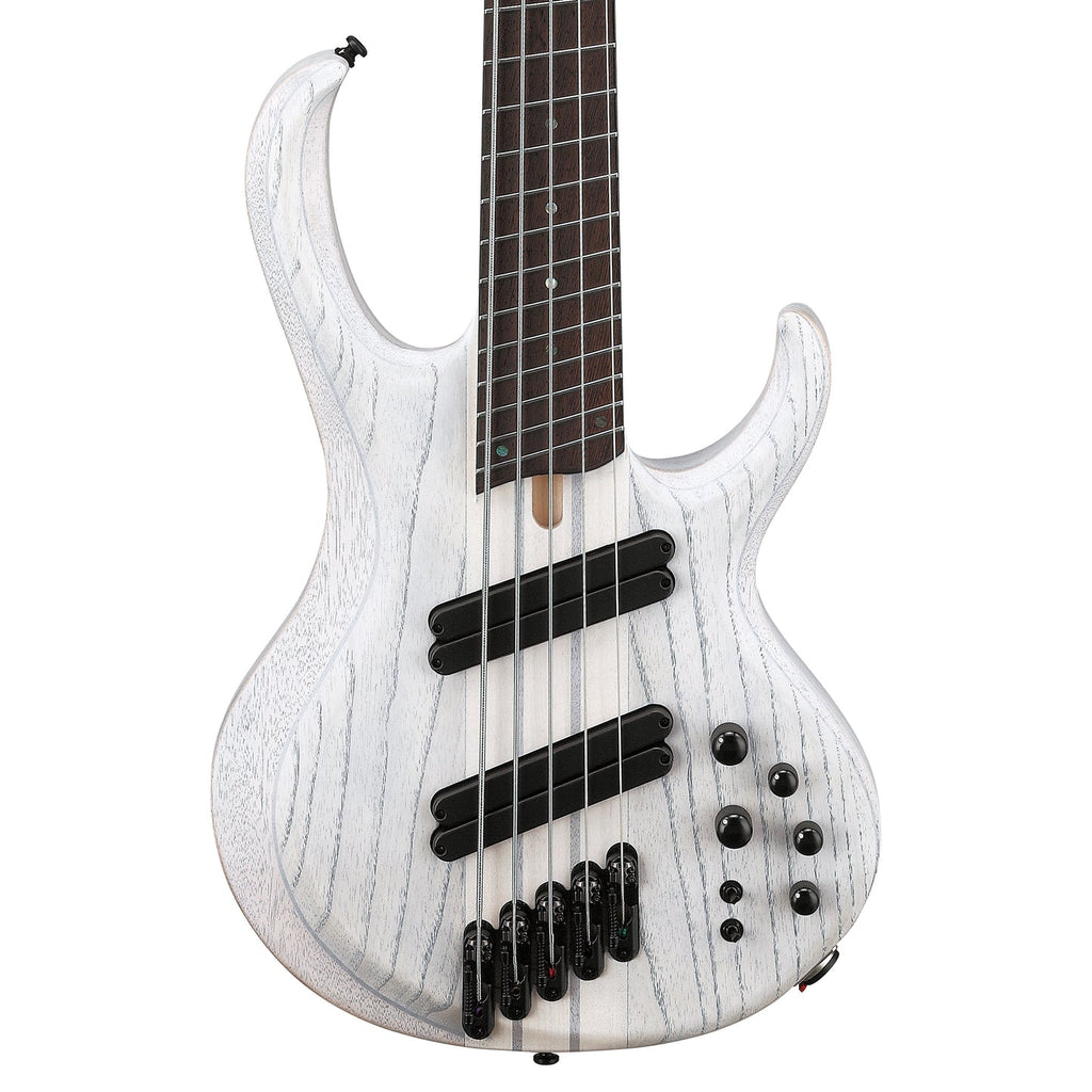 Ibanez Bass Workshop BTB865MS 5-string Bass w/ Hardshell Case - Transparent White Flat