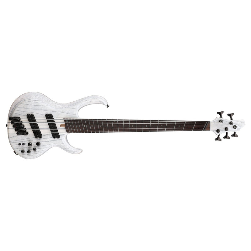 Ibanez Bass Workshop BTB865MS 5-string Bass w/ Hardshell Case - Transparent White Flat