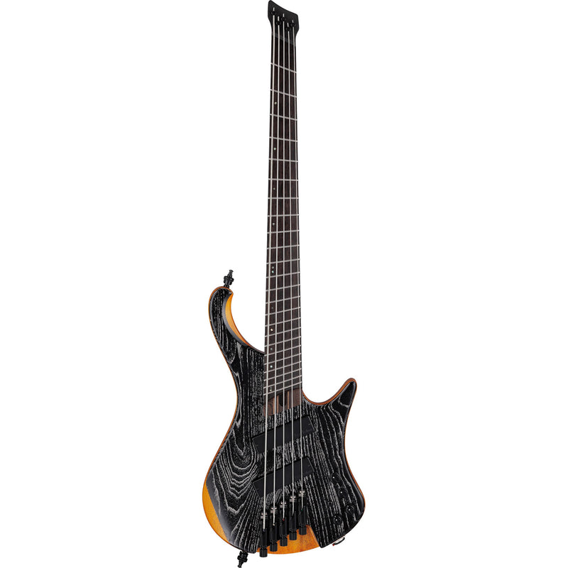 Ibanez EHB1135MS Bass Workshop 5-string Multi-Scale Bass w/ Bartolini Pickups & Gig Bag - Silver Wave Black Low Gloss