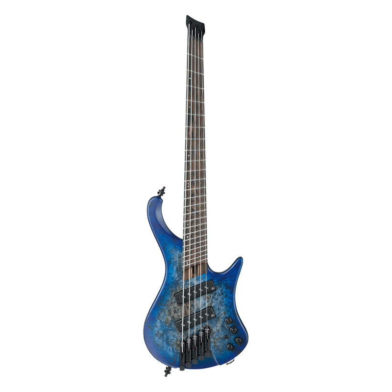 Ibanez EHB1505MS-PLF Bass Workshop 5-string Multi Scale Bass w/ Nordstrand Pickups & Gig Bag - Pacific Blue Burst Flat