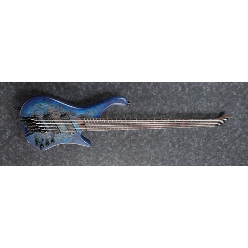 Ibanez EHB1505MS-PLF Bass Workshop 5-string Multi Scale Bass w/ Nordstrand Pickups & Gig Bag - Pacific Blue Burst Flat