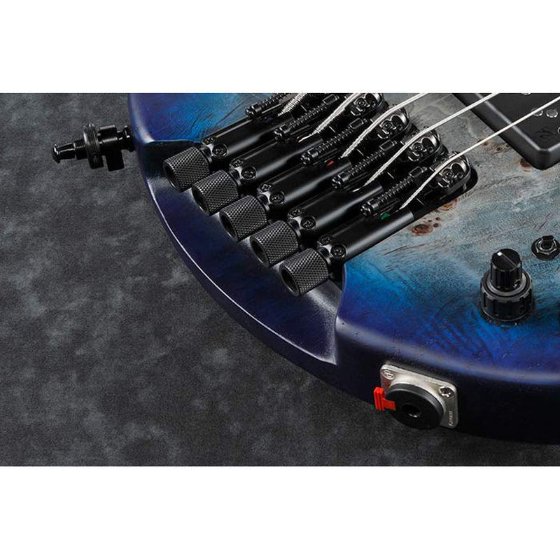 Ibanez EHB1505MS-PLF Bass Workshop 5-string Multi Scale Bass w/ Nordstrand Pickups & Gig Bag - Pacific Blue Burst Flat