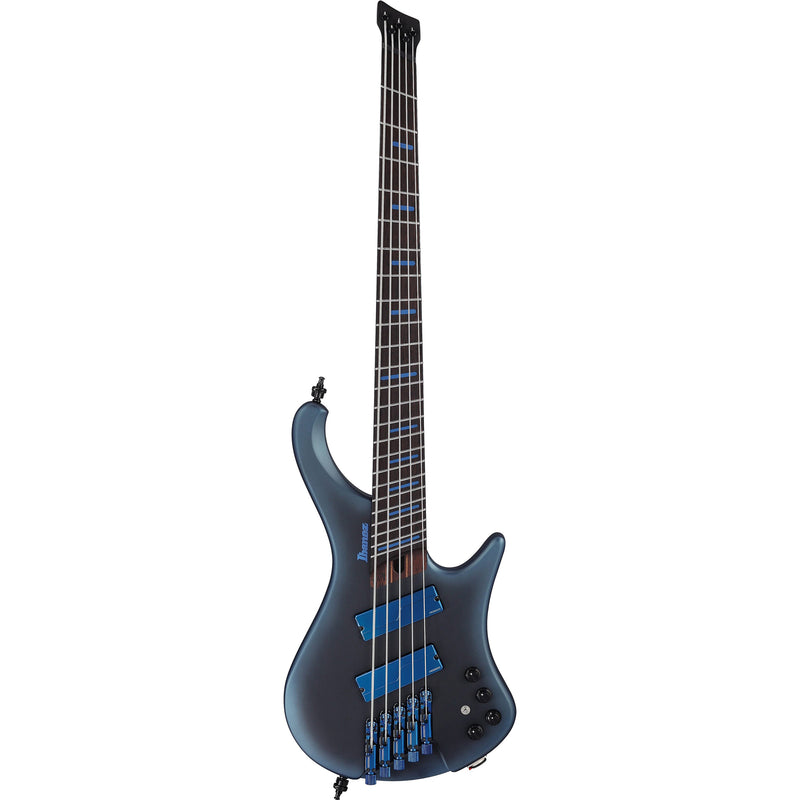 Ibanez EHB5MSBSP EHB Ergonomic Headless Multi-Scale 5-String Bass w/ Fishman Fluence Pickups & Gig Bag - Midnight Arctic Ocean Matte