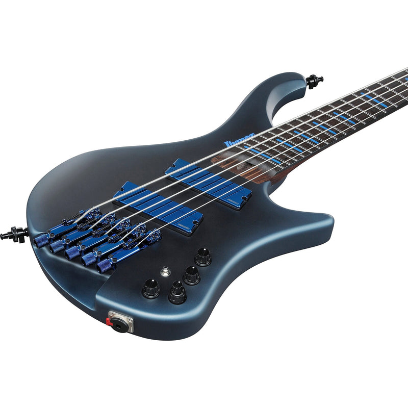 Ibanez EHB5MSBSP EHB Ergonomic Headless Multi-Scale 5-String Bass w/ Fishman Fluence Pickups & Gig Bag - Midnight Arctic Ocean Matte