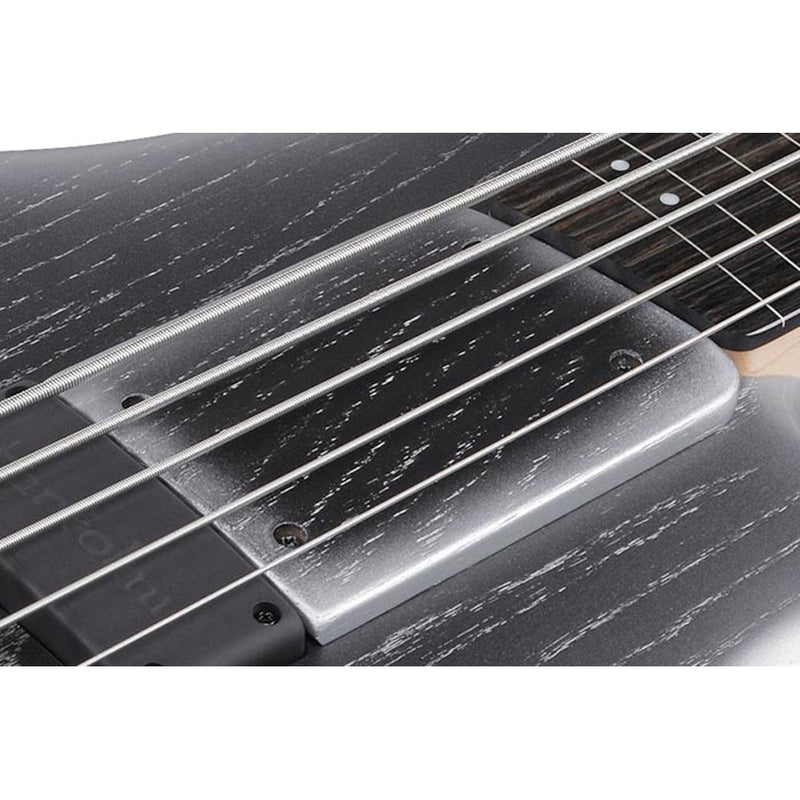 Ibanez Gary Willis 25th-anniversary Signature 5-string Fretless Electric Bass - Silver Wave Burst Flat