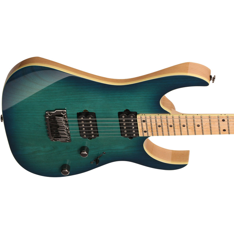 Ibanez RG652AHMFX RG Prestige Series Guitar w/ Dimarzio Pickups and Hardshell Case - Nebula Green Burst