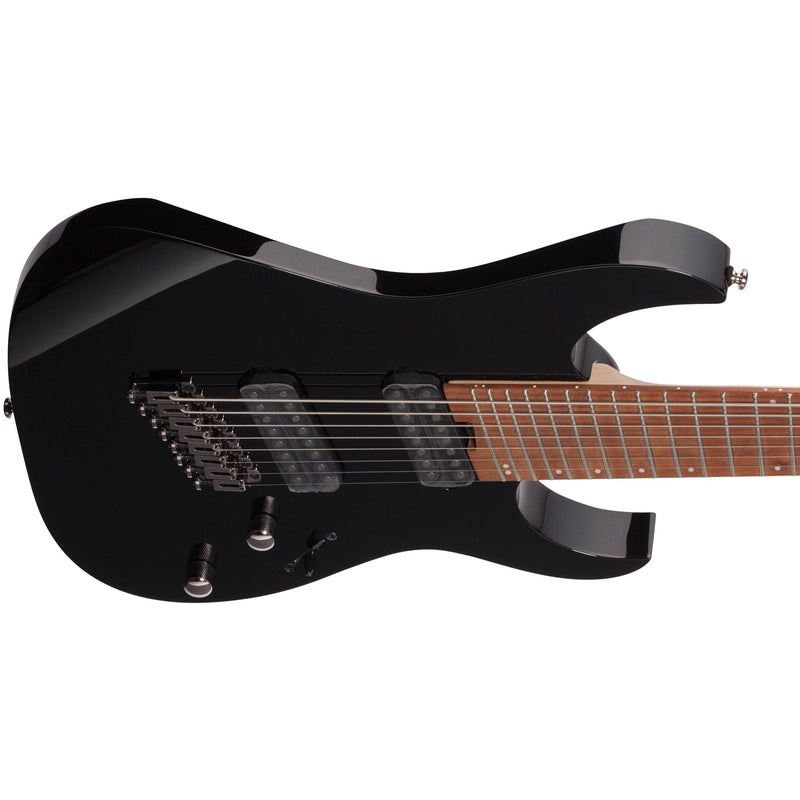 Ibanez RGMS8BK RG Multi Scale 8-string Guitar - Black