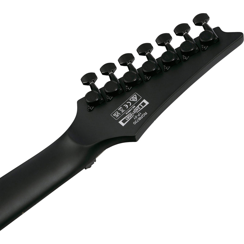 Ibanez RGRB720 RG Iron Label 7-String Guitar w/ Dimarzio Pickups - Black