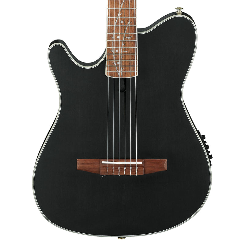 Ibanez Tim Henson TOD10NL Left-Handed Classical Acoustic-Electric Guitar - Transparent Black Flat