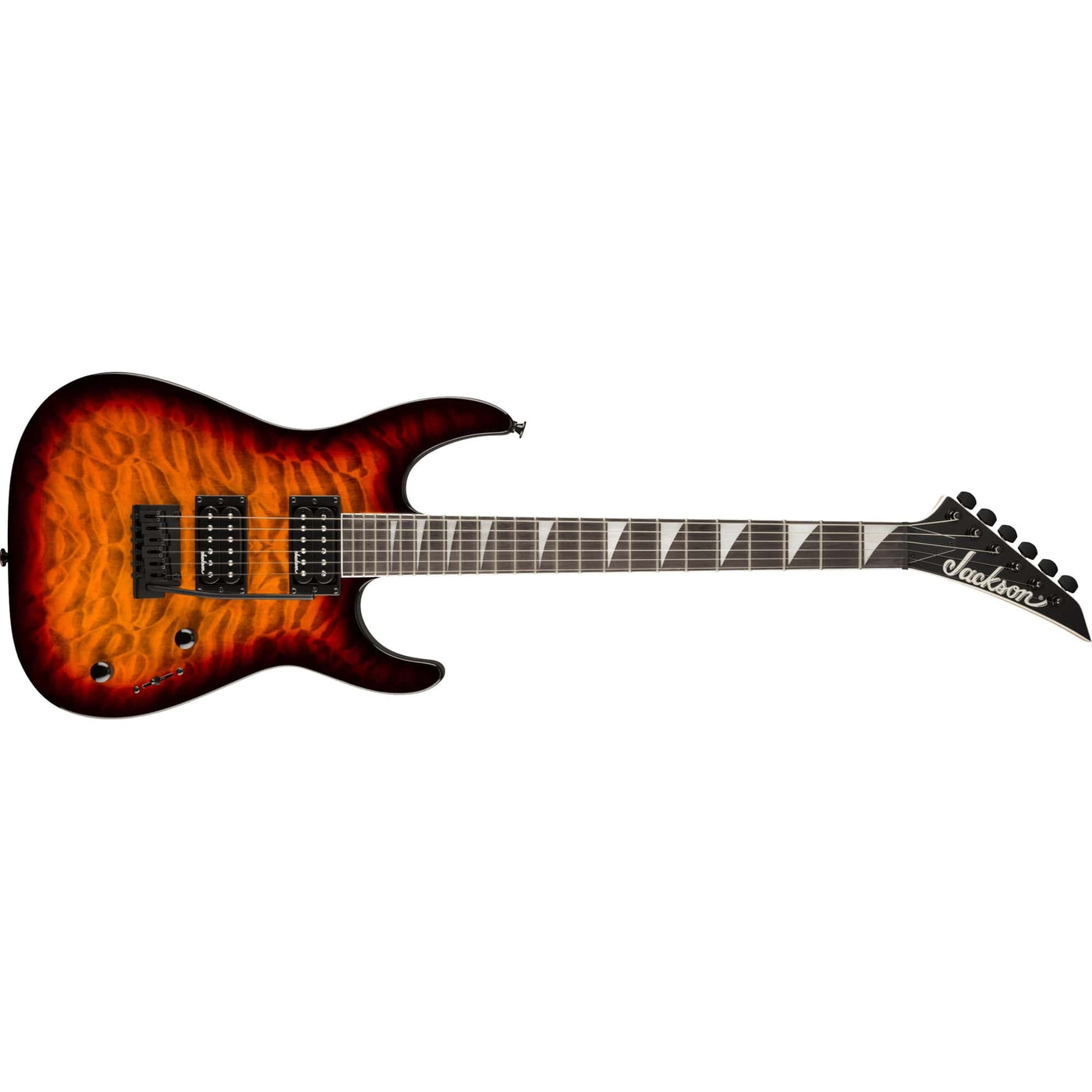 js tobacco Jackson Series Dinky JS20 DKQ 2PT Electric Guitar - Burst dyed in deep tobacco brown J'S LIQUOR & TOBACCO -
