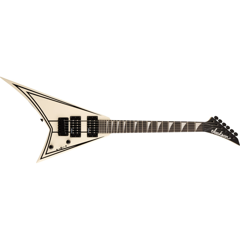 Jackson JS1X RR Randy Rhoads Flying V Minion - Snow White with Black Pin Stripes