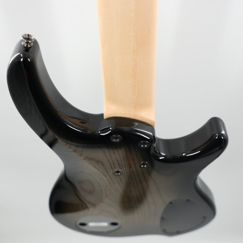 Dingwall Left-Handed Combustion 3X 5-String Multi-Scale Bass - 3-Pickup Quilt Top 2-Tone Blackburst w/Maple Fretboard