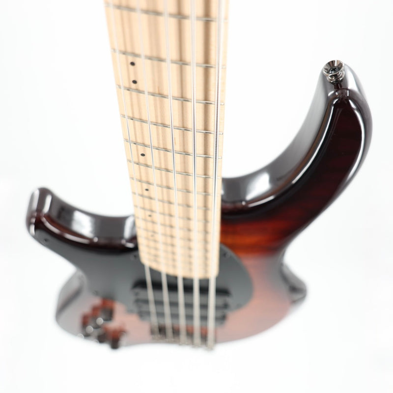 Dingwall Left-Handed Combustion 3X 5-String Multi-Scale Bass - 3-Pickup Quilt Top Vintageburst w/Maple Fretboard