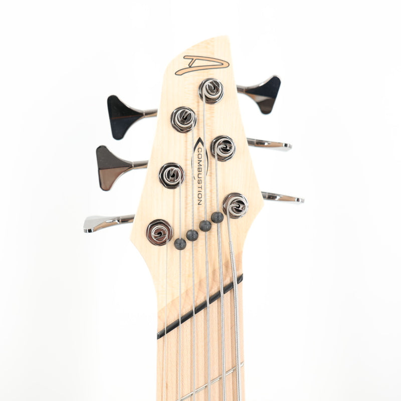 Dingwall Left-Handed Combustion 3X 6-String Multi-Scale Bass - 3-Pickup Quilt Top Vintageburst w/Maple Fretboard