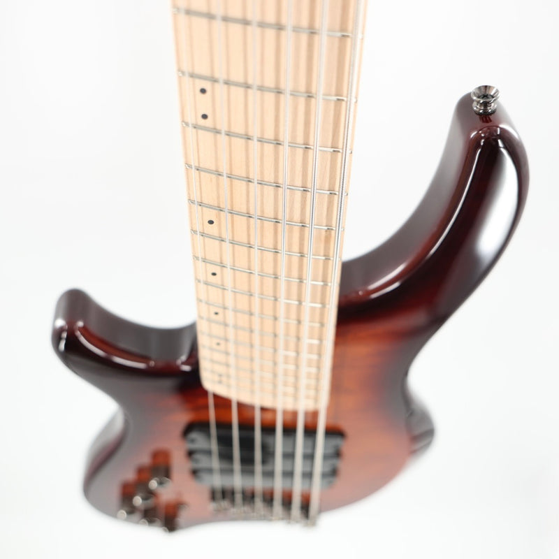 Dingwall Left-Handed Combustion 3X 6-String Multi-Scale Bass - 3-Pickup Quilt Top Vintageburst w/Maple Fretboard