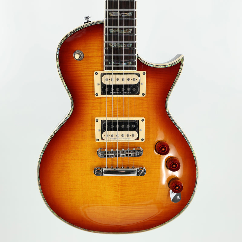 ESP LTD EC Series EC-1000 Flamed Maple Top Electric Guitar- Amber Sunburst