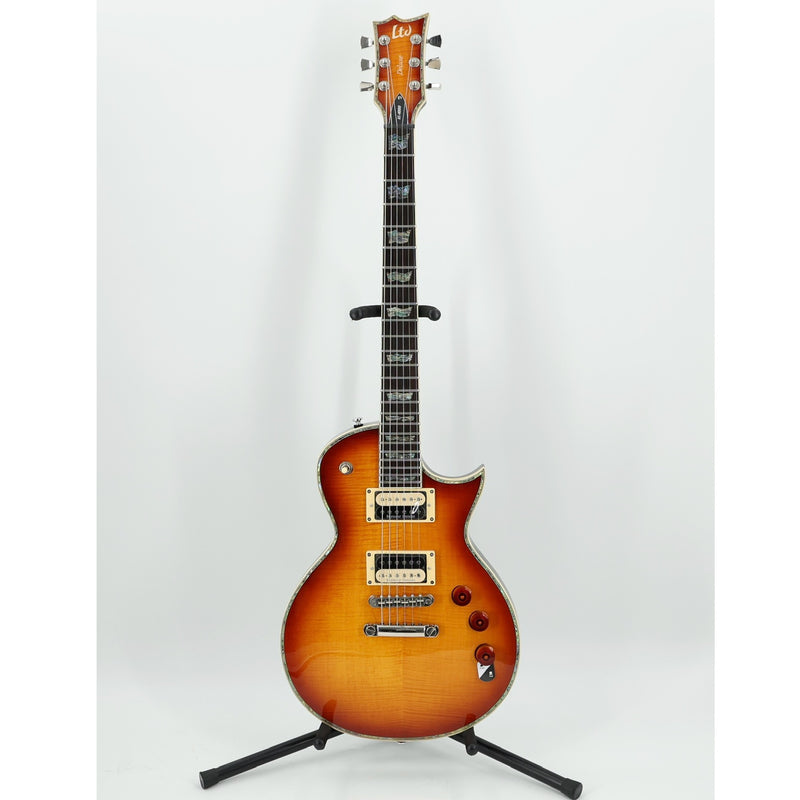 ESP LTD EC Series EC-1000 Flamed Maple Top Electric Guitar- Amber Sunburst