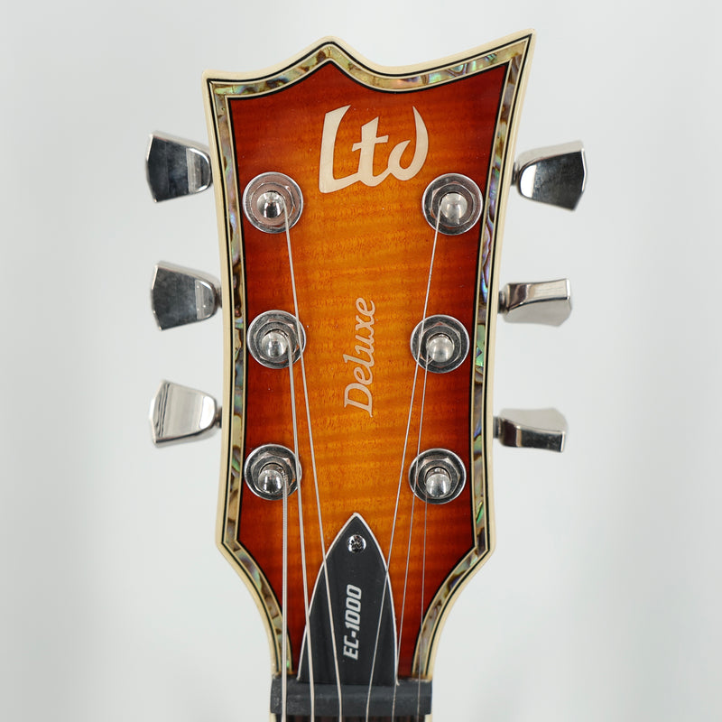 ESP LTD EC Series EC-1000 Flamed Maple Top Electric Guitar- Amber Sunburst