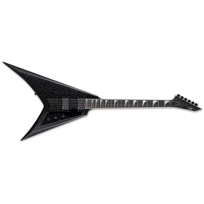 ESP LTD KH-V Kirk Hammett Signature Guitar w/ EMG Bone Breakers & Hardshell Case - Black Sparkle