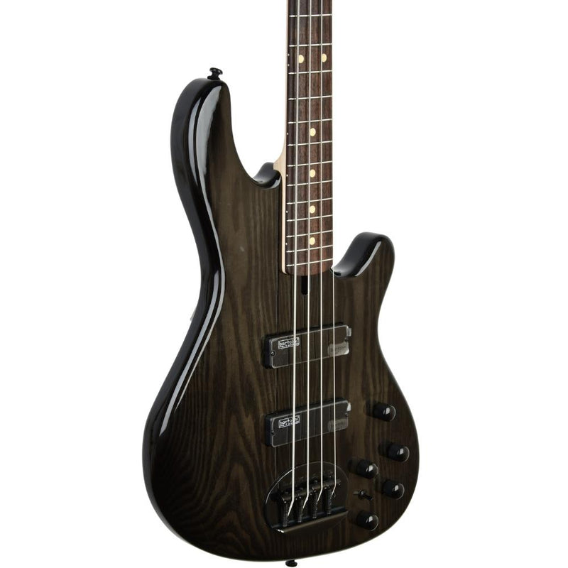 Lakland Skyline 44-OS Offset 4-String Bass w/ Bartolini Pickups - Trans Black