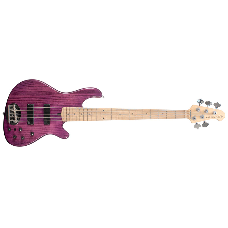 Lakland Skyline 55-OS Offset 5-String Bass w/ Bartolini Pickups - Translucent Purple